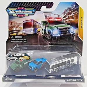 Micro Machines - Micro City #06 - Raro autobús de persecución cromado - Jazwares 2020 - Imagen 1 de 10