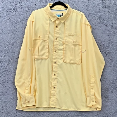 Magellan Fish Gear Shirt XL Yellow Vented Classic Fit Long Sleeve Button Up Wick - Image 1 of 4
