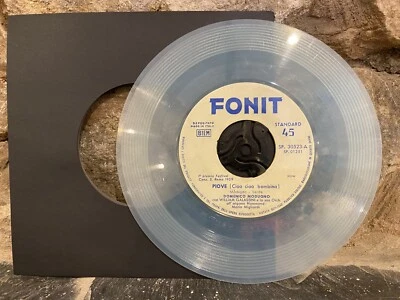 Domenico Modugno - Piove - 7" Clear Blue Vinyl Single 1959 Fonit SP.30523 Italy - Image 1 of 4