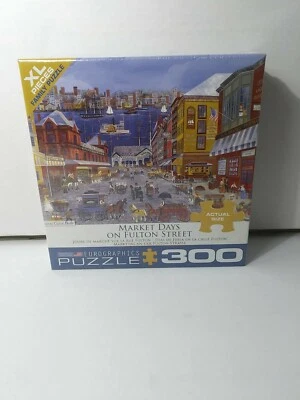 Eurographics "Market Days on Fulton Street" 300 XL Pieces Jigsaw Puzzle - Image 1 of 3