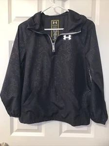 Under Armour UA Storm Youth Boys Light Hoodie Pullover 1/4 zip Black Size YLG/JG - Picture 1 of 10
