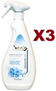 3 WEXOR PROFESSIONAL DEO BOOSTER MULTIPURPOSE WATER FLOWERS ESSENCE ENVIRONMENT 750ML - Picture 1 of 1