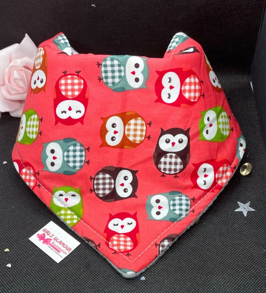 GIRL*GLAMOUR Baby Bandana Tröpfel Lätzchen My Little Owl Kostüm Kleid Windel Boho Zoo Essen