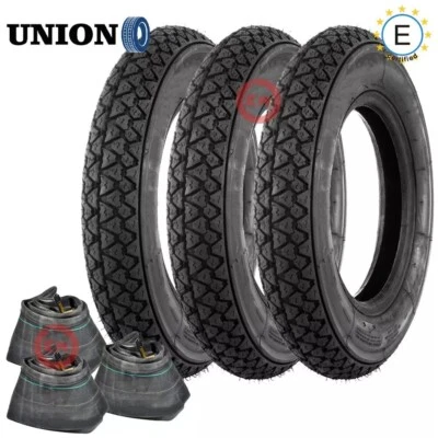 KIT 3 GOMME CON CAMERE PIAGGIO APE 50 PNEUMATICI 100.90-10 61L BATTISTRADA S83 - Imagen 1 de 3