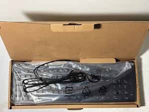Brand New HP USB Slim Keyboard 803181-031 (UK) Black QWERTY Standard - Picture 1 of 9