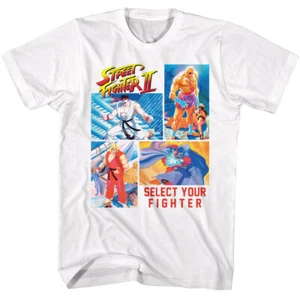 Street Fighter Capcom Video Game Select Your Fighter Collage Men's T Shirt - Picture 1 of 5