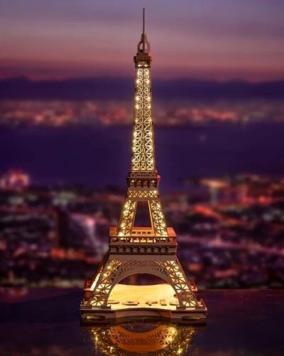 Rolife 3D Puzzle Notte della Torre Eiffel Kit di Costruzione Modelli in (h3t) - Immagine 1 di 1