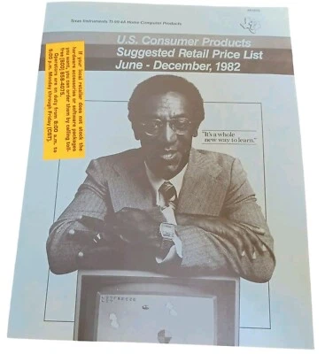 US Consumer Products Texas Instruments Suggested Retail Price List June 1982 - Image 1 of 3