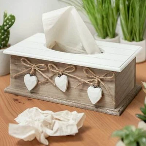 Tissue Box Kosmetiktücher Holz Kosmetikbox Taschentuchbox Kosmetiktuchspender - Bild 1 von 9