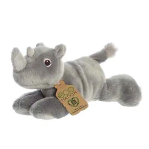 Aurora - Eco Nation - Eco Softies - 8" Rhino Responsibly Made Stuffed Animal - Picture 1 of 5