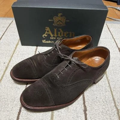 Zapatos de vestir Alden para hombre 516027 mocasines gamuza marrón US9.5D auténticos de Japón Foto 1 de 4