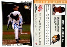 Mike Belfiore Signed 2010 Grandstand South Bend Silver Hawks Auto