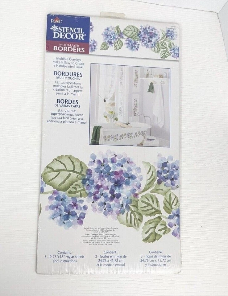 Plaid Stencil Decor 26739 Multi Layer borders Daisies Sunflowers spring