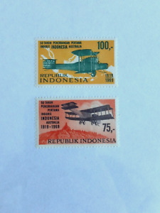 Republik Indonesien Australien 1919-69 50 Tahun Penerbrangan Flugzeugmarken PZ1