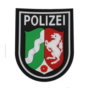 MRBS Rubber Sleeve Badge - Police North Rhine-Westphalia Patch - 9 x 7.2 cm - Picture 1 of 3