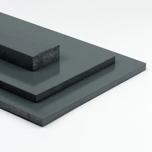 PVC Platte Zuschnitt Stärke 30mm grau RAL 7011 PVC-U Kunststoff Plastik flach  - Bild 1 von 6