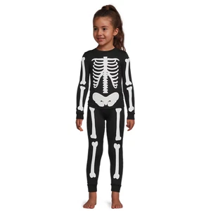 2T Way To Celebrate 2 piece Halloween Skeleton Pajamas Glow in the Dark - Picture 1 of 3