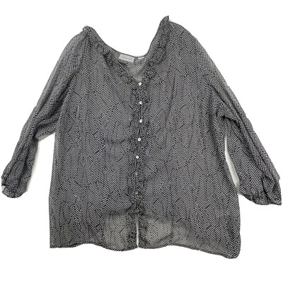 Blusa boho ligera a lunares talla grande 26/28 Avenue para mujer Foto 1 de 4