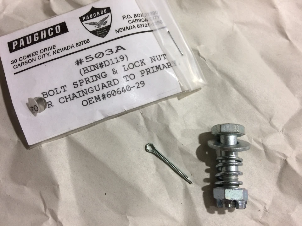  big twin chain guard to primary bolt spring nut paucho usa 60640-29  60642-36 - Image 1 of 1