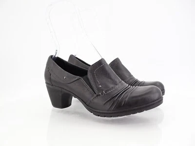 Earth Origins Maple Pump Shootie Women's Size 9 Black Leather Block Heel Shoe - Image 1 of 4