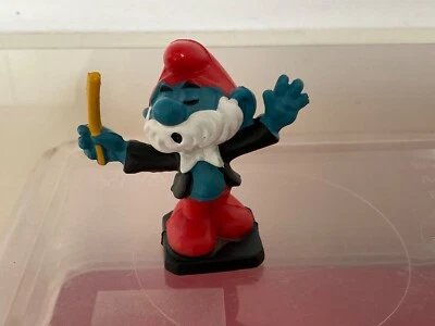 Schlümpfe Schlumpf Smurf Figur 20092 Dirigent Papa conductor Bully 6 W.Germany - Bild 1 von 4