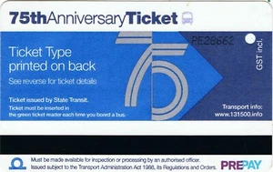 Railway tickets NSW State Transit magnetic used 75th anniversary all modes 2008 - Picture 1 of 1