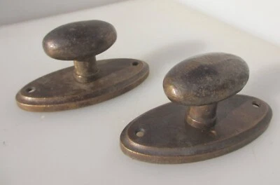 Brass Door Knobs Handles Pulls Old Plates Antique STYLE - Image 1 of 4