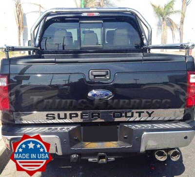 2008-2016 Super Duty/F-250 尾门装饰后门盖“超级”不锈钢 — 第 1/4 张图片