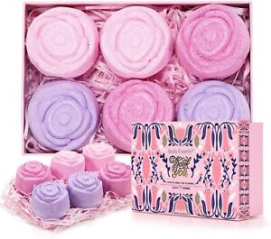 Body & Earth Bath Bombs Gift Set Handmade Natural Girls Ladies Rose Scent Bubble