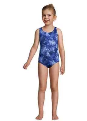 Traje de baño para niña - Talla 3 - Lands' End (1 pieza) UPF 50 azul tie dye NUEVO Foto 1 de 3
