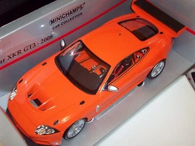 MINICHAMPS 1/18 JAGUAR XKR GT3 ORANGE 2008 150081391 Mint in Original box - Immagine 1 di 4