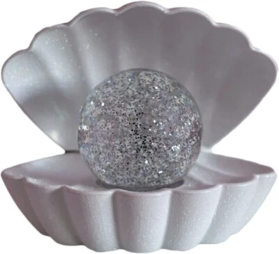 SENSE AROMA White GLITTER Pearl Colour Changing Lamp Night Light Mood Sea Clam Shell Gift