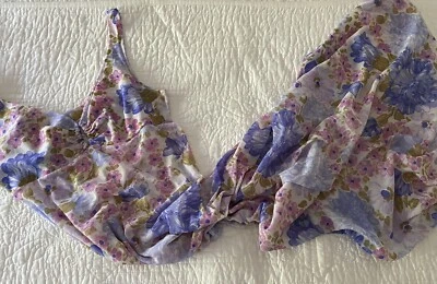 Hermoso Camisón Floral Largo VanRaalte De Colección Azul, Rosa, Lavanda Talla 32 Foto 1 de 4