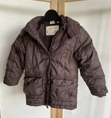 Winterjacke  Jacke Mädchen Größe 98 Braun mit Kapuze warm - Bild 1 von 2