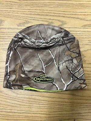 Team Realtree Camouflage Skull Cap Fitted One Size Hunting Fishing Winter Hat - Image 1 of 3