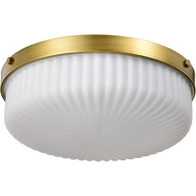 Nuvo Lighting 60/8668 Solara 16.63 inch Natural Brass Flush Mount Ceiling Light - Image 1 of 4