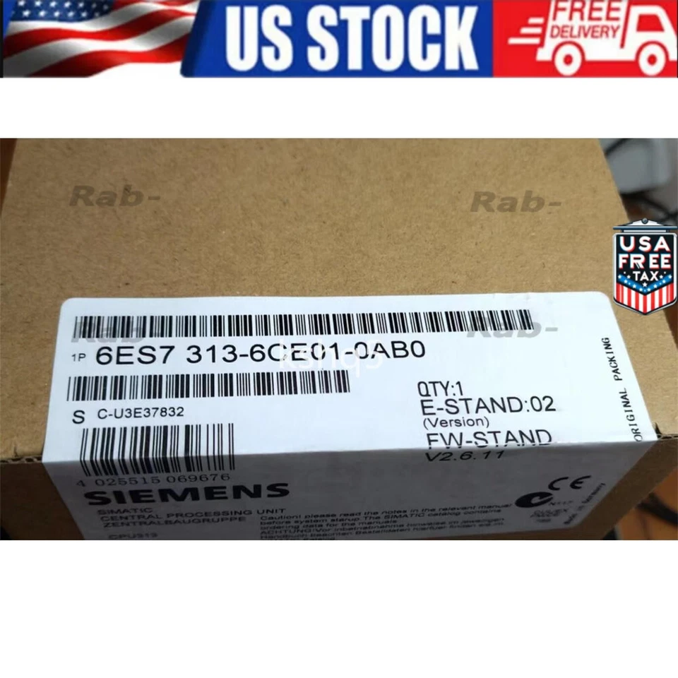 1 PCS New Siemens 6ES7313-6CE01-0AB0 6ES7 313-6CE01-0AB0 One PC Fast Delivery - Image 1 of 1