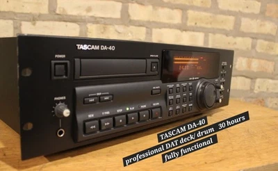 Tascam DA 40 Professional DAT Deck w/only 30 hours Serviced fully Functional  - Image 1 of 4