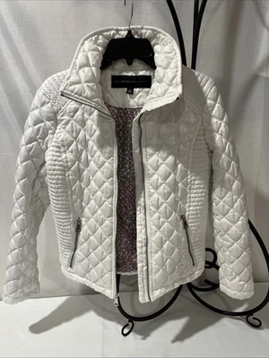 Abrigo Blanco, Marc New York Andrew Marc, Abrigo Acolchado, Talla Pequeña Foto 1 de 4