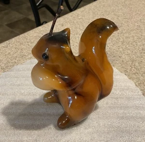 Vintage Glossy Wax Squirrel 4” Candle Unused - Picture 1 of 2