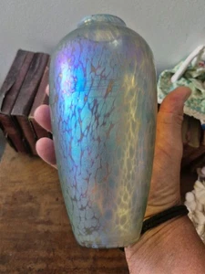 Very Rare Loetz Papillon Iridescent Glass Vase Art Nouveau Bohemian 20cm tall - Picture 1 of 19