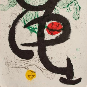 Joan Miró Dans Barbare Kubismus Fauvismus unsigniert Original Lithografie 1944 - Bild 1 von 3