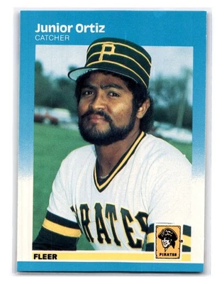 1987 Fleer Glossy #616 Junior Ortiz - Pittsburgh Pirates - Image 1 of 2