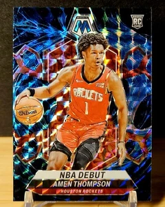 2023 Amen Thompson Panini Mosaic Genesis Prizm Rookie RC NBA Debut SSP Case Hit - Picture 1 of 5
