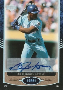 2007 UPPER DECK PREMIER BO JACKSON AUTOGRAPH CARD IS #20/25 MADE CARD #58 - Picture 1 of 2