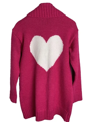 NOVO COM ETIQUETAS CHARTER CLUB Rosa TUTU Feminino Tamanho M Envoltório Branco Coração Suéter Longo $79.50  - Imagem 1 de 4