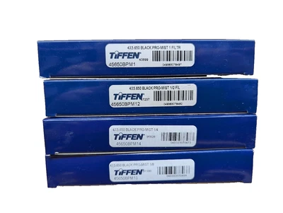 Tiffen 4x5.65" Black Promist 1/8, 1/4, 1/2 & 1 Filter Set - 4 Diffusion Filters - Image 1 of 4