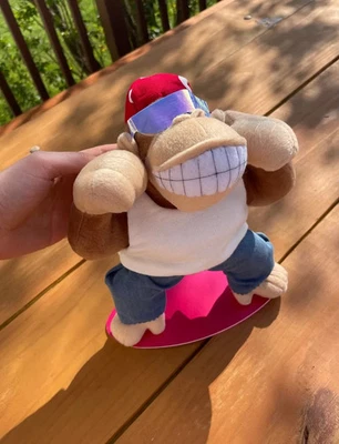 10" Funky Kong feito à mão feito à mão DK Mario macaco bicho de pelúcia personalizado - Imagem 1 de 3