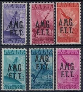 TRIEST A 1947 Erfindung des Radios (Luftpost) 6v MH* - Bild 1 von 1