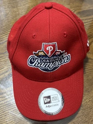 PHILADELPHIA PHILLIES MLB 2009 LEAGUE CHAMPIONS NEW ERA HAT CAP OSFM - Image 1 of 4